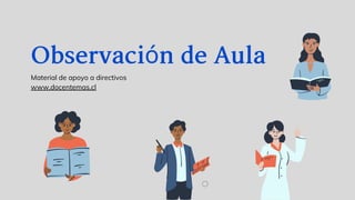 Material de apoyo a directivos
www.docentemas.cl
ObservacióndeAula
 