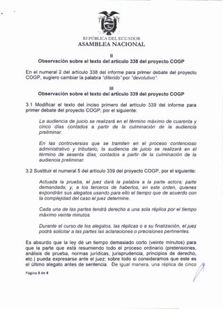 Observaciones cogp (art. 337 al 340)