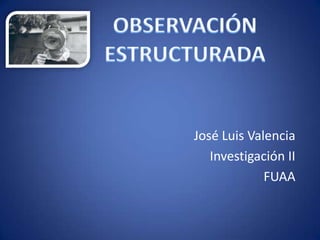 José Luis Valencia Investigación II FUAA  