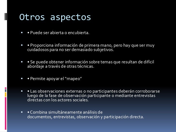 Observacion participante