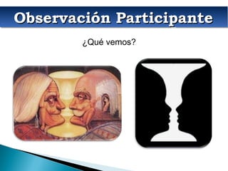 Observación ParticipanteObservación ParticipanteObservación ParticipanteObservación Participante
¿Qué vemos?
 