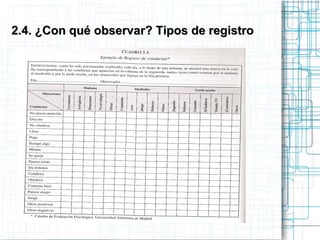 2.4. ¿Con qué observar? Tipos de registro2.4. ¿Con qué observar? Tipos de registro
 