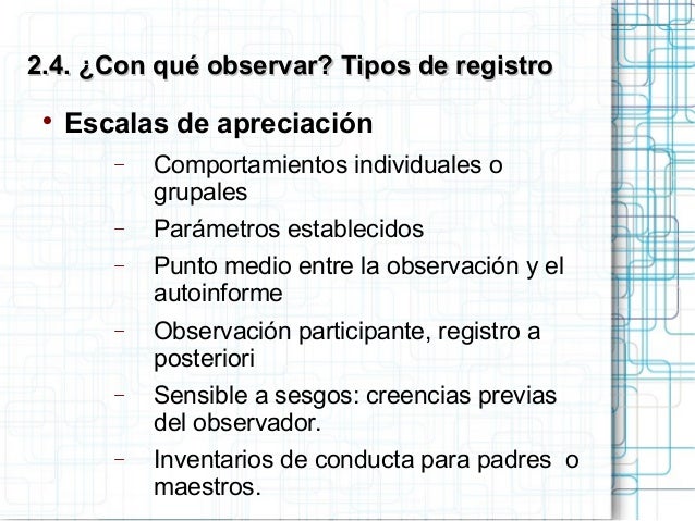 Observacion y registro
