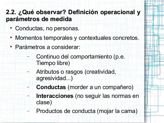 Observacion y registro