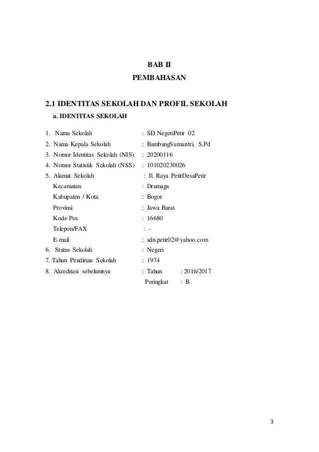 Laporan Observasi Sekolah Dasar