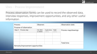 Operational Observation Program Improving Operations through Observation and Gemba Walks | PDF