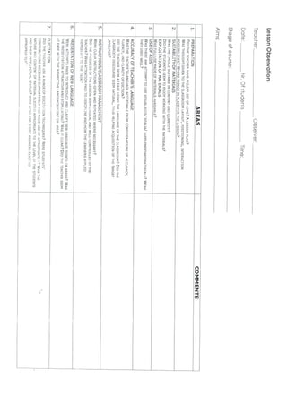 Lesson Comment Statistics Lesson Observation - statistics/ lesson analysis | PDF