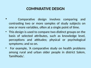 observational research design &type pptx | PPTX