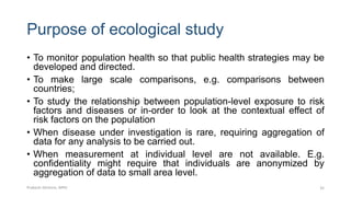 Ecologic Study Results Example Observational descriptive study: case report, case series & ecological ...