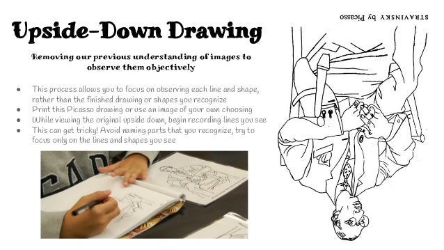 Upside Down Contour Line Drawing : Observational drawing workout