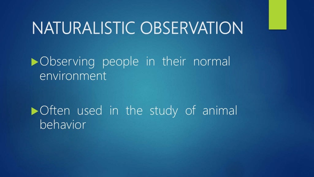 Observational method Psychology