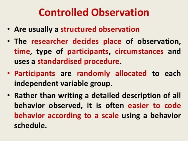 Observational techniques