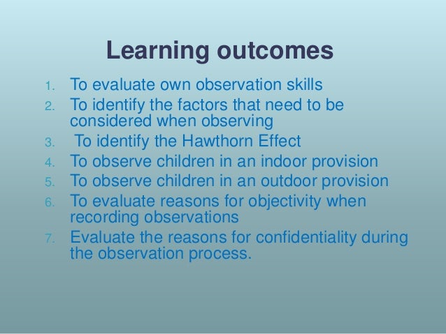 objective observation objective observation