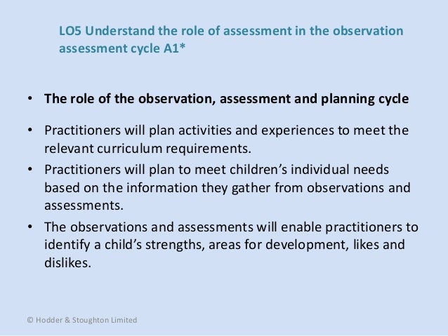 Observation And Assessment Lo