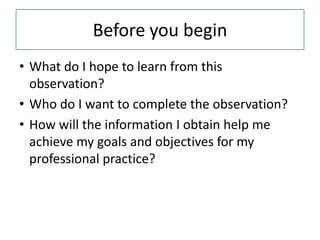 Observation and documentary analysis | PPTX