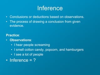 Observation and inference