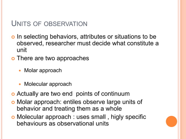 Observation as a method of data collection | PPT