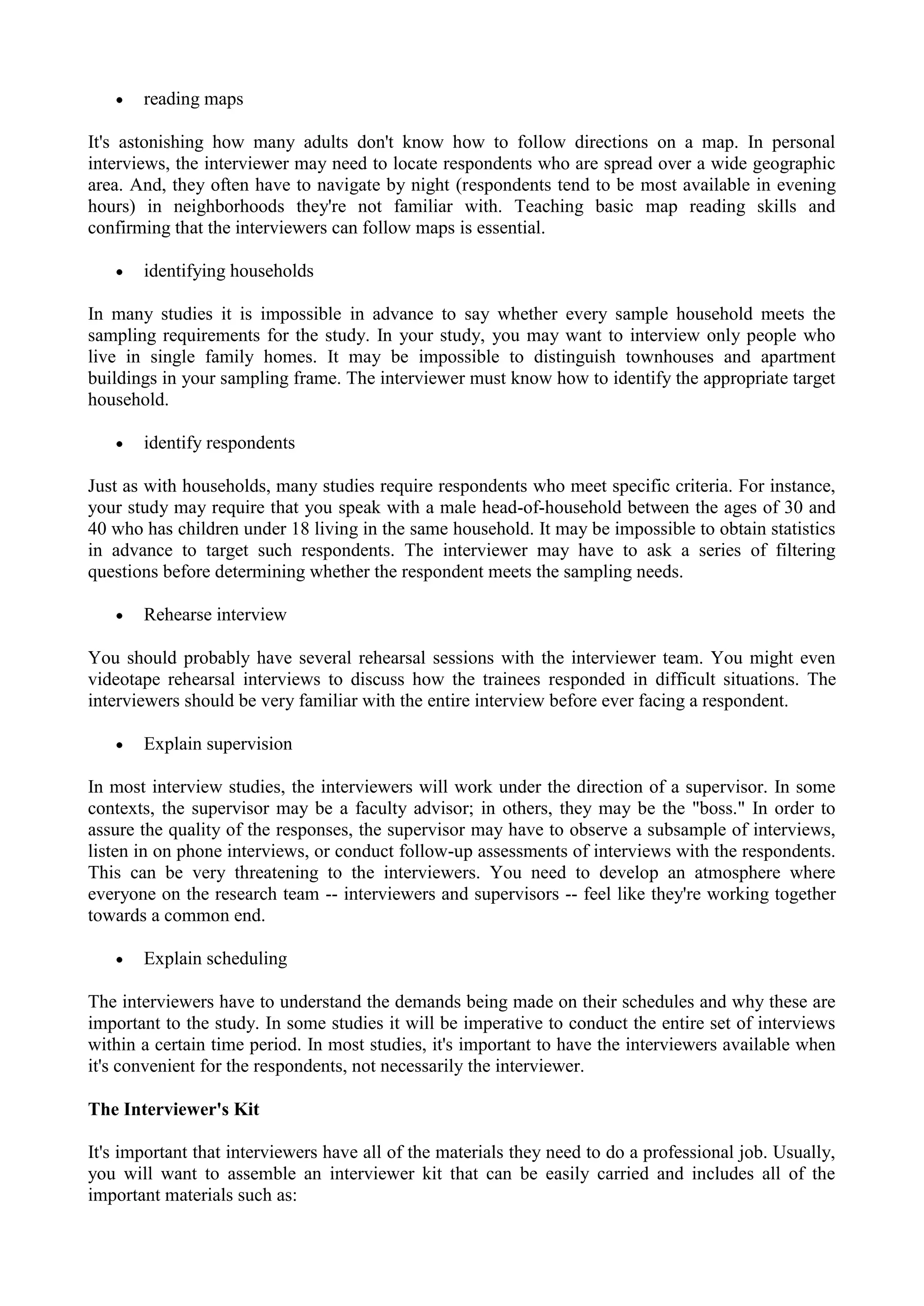 Observation Interview