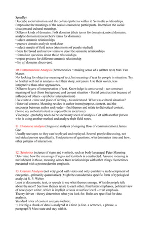 Observation Interview