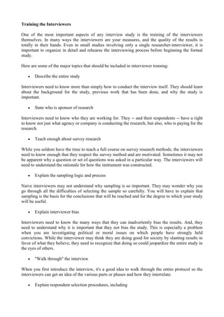 Observation Interview