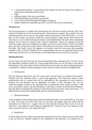 Observation Interview