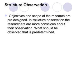 Observation Method