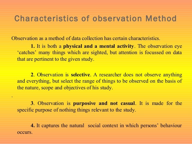 observation method
