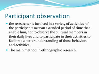 Observation methods of data collection in behavioral science | PPTX