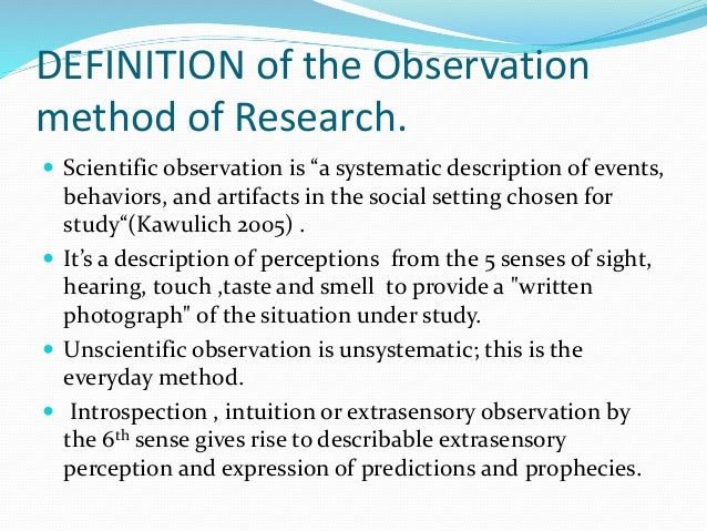 define observation