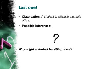 Observations vs Inferences | PPT