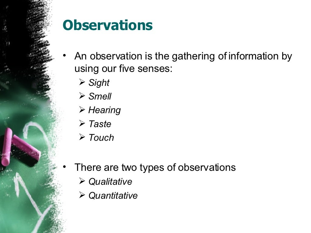 Observations vs Inferences