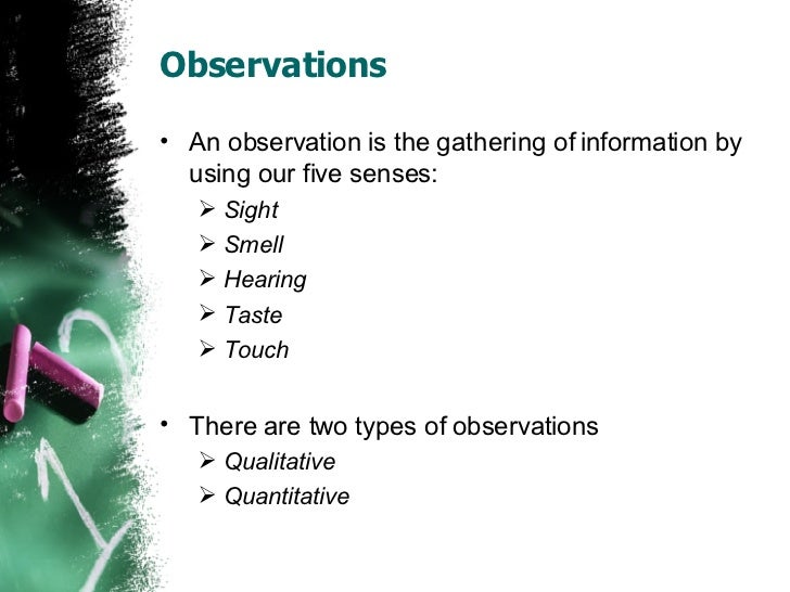 Observations Vs Inferences