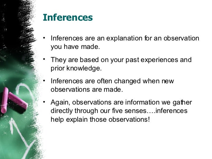 Observations vs Inferences