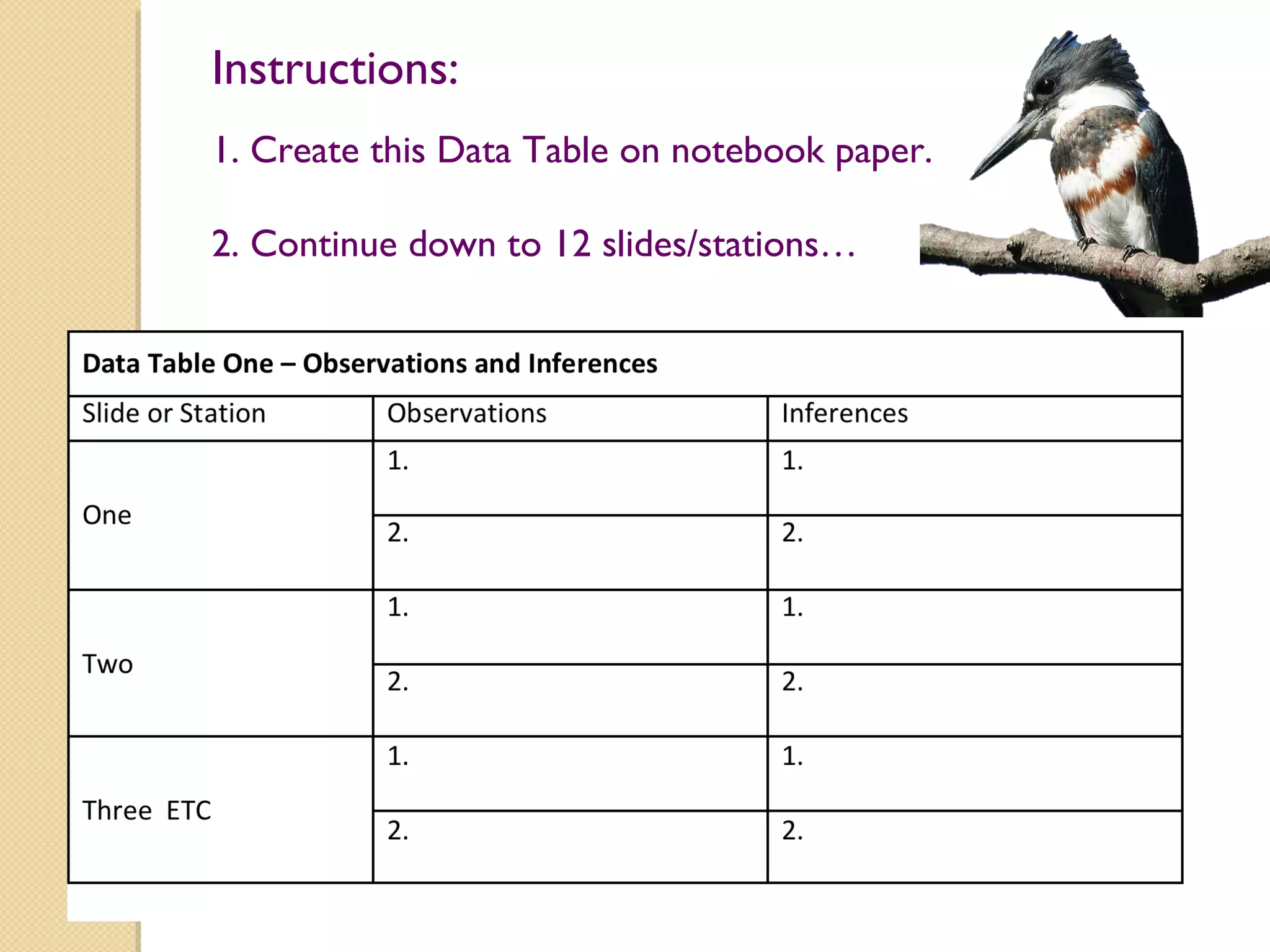 ObservationObservation
andand
InferenceInference
ActivityActivity
 