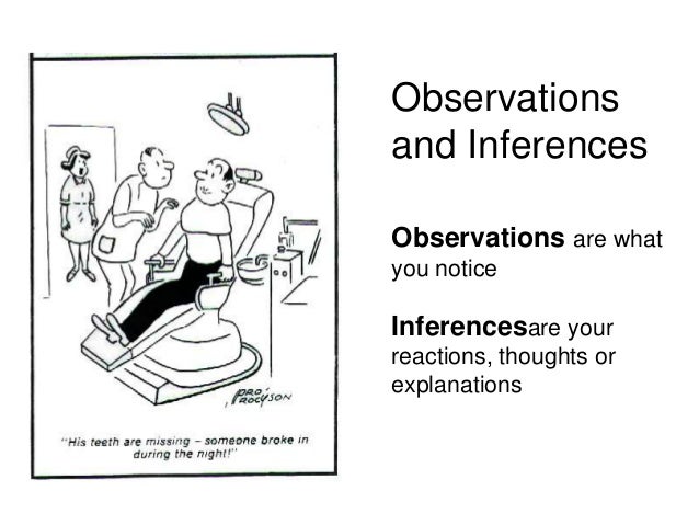 😍 Compare observation and inference. Observations Vs