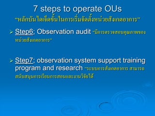 Observation unit setup | PDF