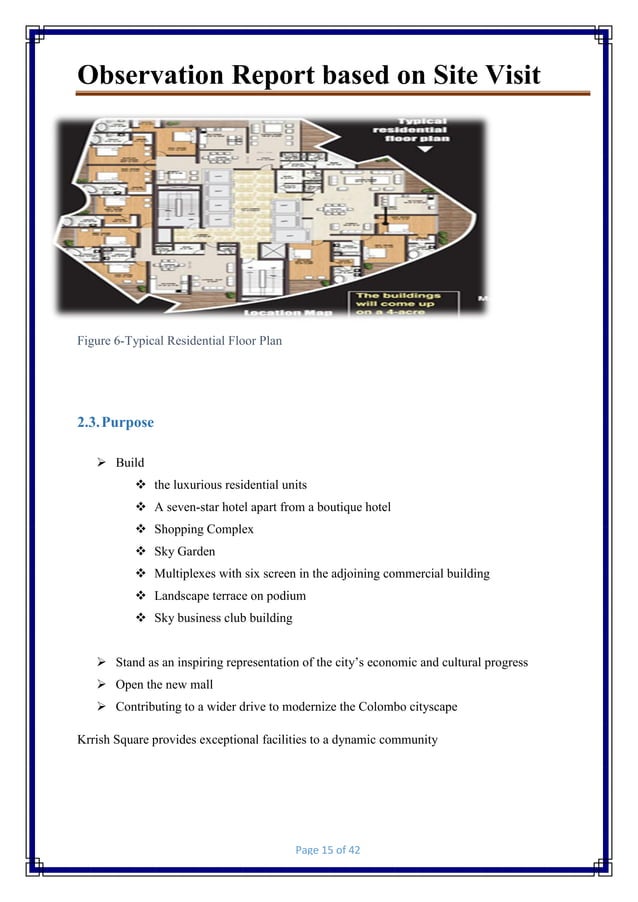 Observation site report | PDF | Civil Engineering Industry | Industries
