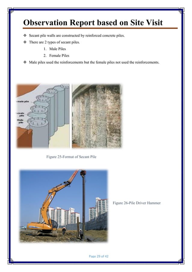 Observation site report | PDF | Civil Engineering Industry | Industries