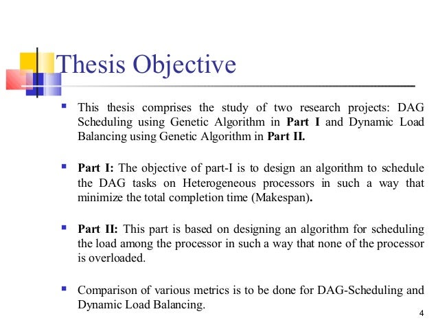 Thesis on scheduling algorithm