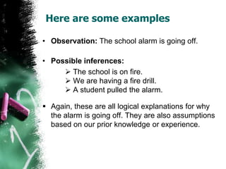 Observations vs inferences | PPTX