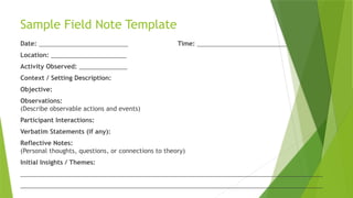 OBSERVATION TECHNIQUES AND FIELD NOTE TEMPLATES.pptx