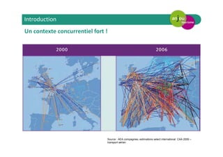 Introduction
Un contexte concurrentiel fort !
Source : AEA compagnies, estimations select international CAA 2006 –
transport aérien
 