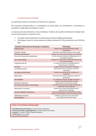 P a g e
| 35
Observatoire aquitain de l’économie numérique – mars 2014
↘ De plus en plus d’acteurs locaux à visibilité int...