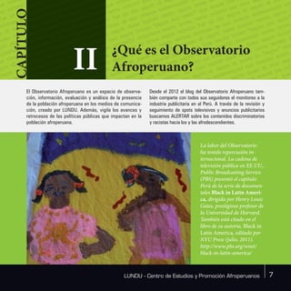 Observatorio afroperuanos ii lundu | PDF