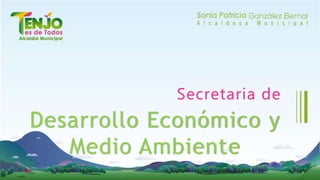 Secretaria de
Desarrollo Económico y
Medio Ambiente
 