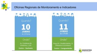 Oficinas Regionais de Monitoramento e Indicadores
 