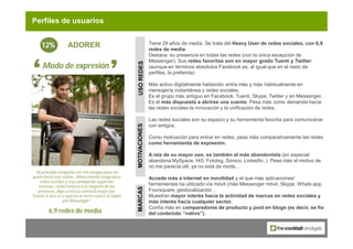 Perfiles de usuarios
̓        12%            ADORER                                               Tiene 29 años de media. ...
