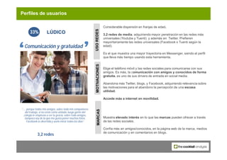 Perfiles de usuarios

̓                                                                                  Considerable disp...