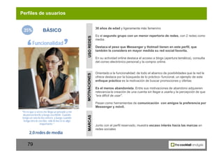 Perfiles de usuarios
̓   35%            BÁSICO
                                                                    30 años...