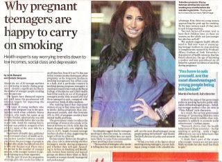 Why pregnant teenagers are happy to carry on smoking